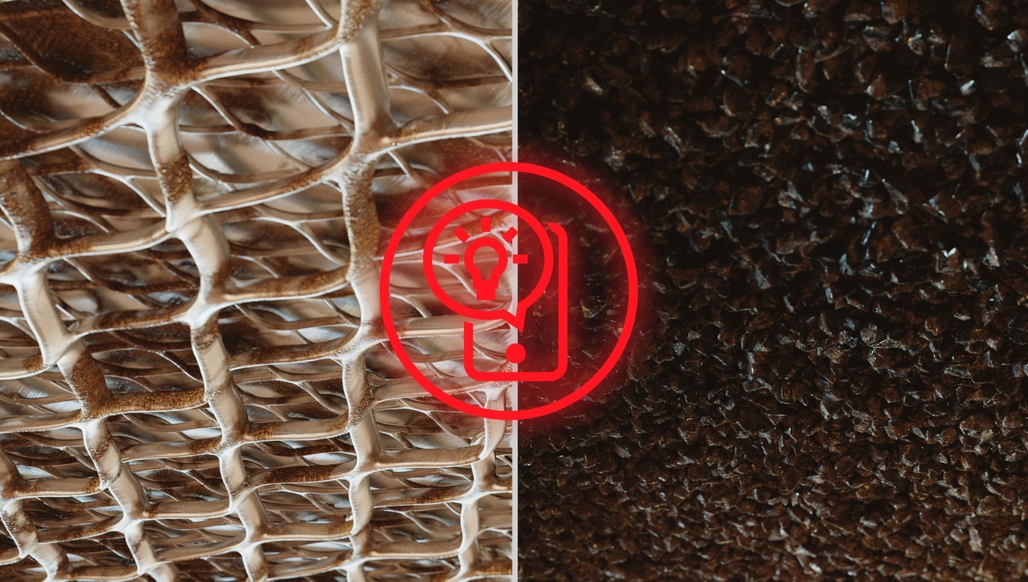 Close-up of filter.