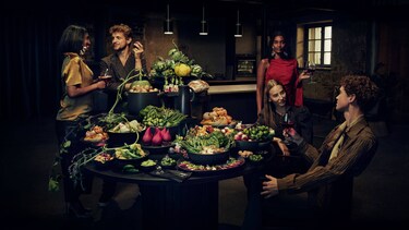 Feast with a table full of vegetables