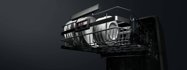 open dishwasher with dark background
